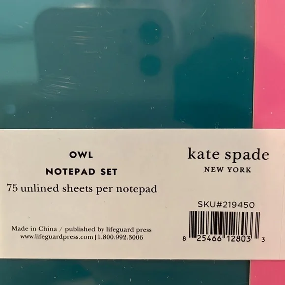 Kate Spade Owl Notebooks Set of 3 Notepads Work from Home Office Supplies NWT - Picture 6 of 6